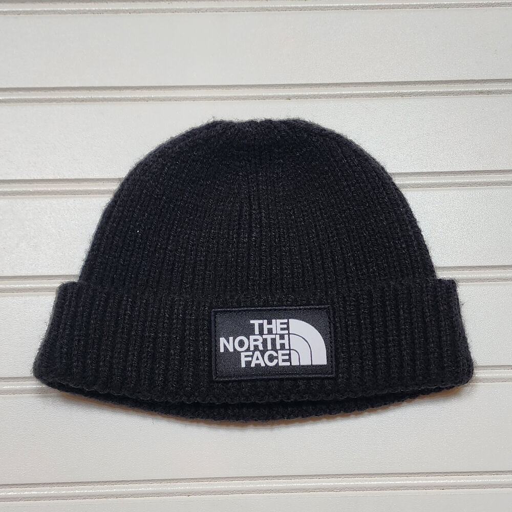 The North Face Baby Logo Box Cuffed Beanie Hat Size 6-24 Months Black
